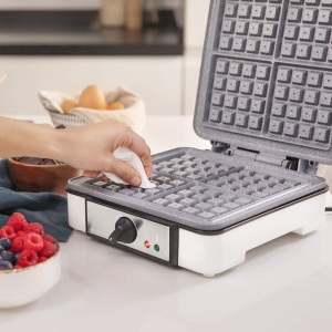 Aparat electric de vafe Cecotec Fun Gofrestone 4Inox. 1200 W, otel inoxidabil, 4 vafe in acelasi timp, acoperire antiaderenta Rockstone, temperatura reglabila - Img 4
