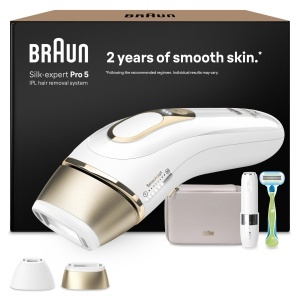 Aparat IPL pentru indepartarea parului Braun Silk Expert Pro 5 PL5156, AlbGold