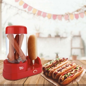 Aparat pentru hot dog JOCCA, 350W, capacitate 6 carnati, culoare rosie - Img 7