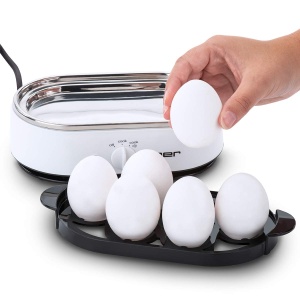 Aparat pentru oua Cloer 6081 cu mesaj acustic de completare, plastic, alb - Img 2