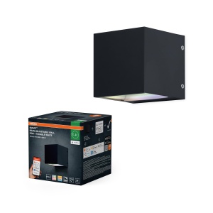 Aplica LED de exterior Osram SMART Matter, 8W, RGBTW, IP44, Negru