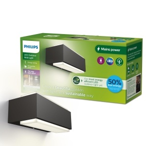 Aplica LED exterior Philips Stratosphere 38W IP44 lumina rece antracit