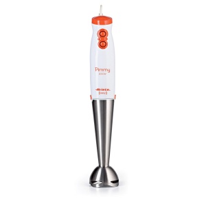 Ariete 881 Pimmy 200 W, Blender, 200 W, 2 viteze, lama din otel inoxidabil, carlig de cauciuc inclus, alb/portocaliu