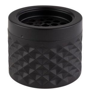 Ashtacheri din sticla APS 558, negru mat, 9.5 cm, cu sistem de inchidere