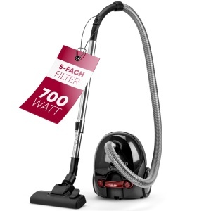 Aspirator cu sac Bomann BS 9019 CB, 700 W, sistem de filtrare in 5 trepte, perie ajustabila, culoare antracit