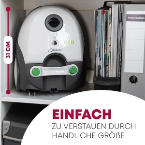 Aspirator cu sac Bomann BS 9019 CB, 700W, sistem de filtrare in 5 trepte, alb - Img 6