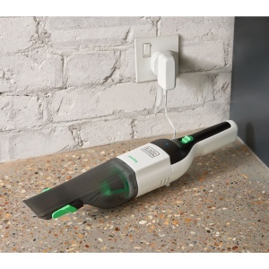 Aspirator de mana fara fir BLACK+DECKER reviva (7,2 V, 2,0 Ah, carcasa durabila din plastic reciclat 50 V, in design subtire, cu perie de tapiterie pliabila, inclusiv incarcator) REVHV8CA - Img 7