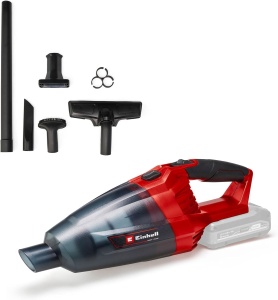 Aspirator de mana fara fir Einhell TE-VC 18 Li-Solo Power X-Change (18 V, putere de aspiratie 42 mbar, colector de praf 540 ml, incl. 3 duze, extensie, suport de perete, fara baterie si incarcator) - Img 1