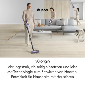 Aspirator fara fir Dyson V8 Origin, 130 AW, autonomie 40 minute, tehnologie anti-impotmolire - Img 2