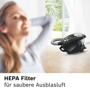 Aspirator fara sac Bosch ProSilence Serie 8 BGS7MS64 800W foarte silentios negru - Img 6
