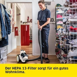 Aspirator fara sac Karcher VC 3, 700W, filtru HEPA 13, recipient 0.9L, galben - Img 5