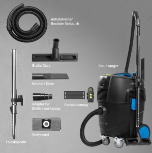 Aspirator multifunctional Hogert Technik 30L, 1600W, curatare umeda si uscata, HEPA, priza pentru scule - Img 2