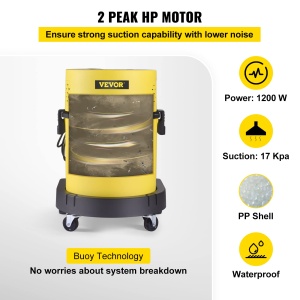 Aspirator multifunctional VEVOR VV-VC-220V, 4 in 1, 1200W, 20L, Galben - Img 5