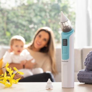 Aspirator nazal electric pentru bebelusi Nizi InnovaGoods, 6 trepte, alb-albastru - Img 8
