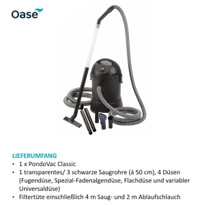 Aspirator pentru teiche Oase PondoVac Classic, 1400 W, 3000 lh, 27 l - Img 4