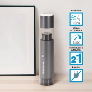 Aspirator portabil Genius Invictus One Deluxe 2in1, 85W, HEPA, autonomie 30 min - Img 5