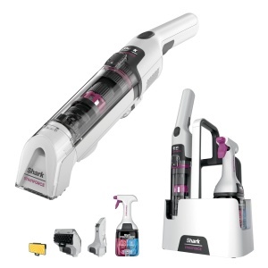 Aspirator portabil Shark StainForce HX100UKT, 500 ml solutie de curatare, 100 W, alb