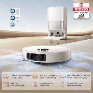 Aspirator Robot Dreame L10s Ultra Gen 3, Saugere de 25.000 Pa, Wischfunktion, Autocuratare - Img 2