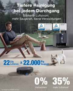 Aspirator robot ECOVACS DEEBOT X12 OMNICYCLONE, 22000 Pa, cu functie de mop - Img 4