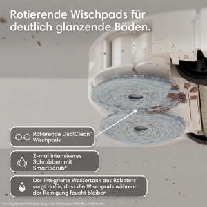 Aspirator robot iRobot Roomba 575 Combo cu statie de spalare, 25Kpa, negru - Img 4