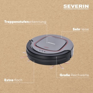 Aspirator robot Severin RB 7025, eficient pentru suprafete dure si covoare scurte, platingrau - Img 5