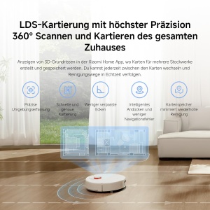 Aspirator robot Xiaomi H40 10000Pa navigare LDS auto-golire control prin aplicatie - Img 11