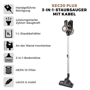 Aspirator Tower T513005BLG 3-in-1 cu cablu filtru HEPA-13 ciclon albastru-gri - Img 2