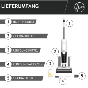 Aspirator umed-uscat Hoover HW500, 230W, cu sistem de dubla perie, autonomie 30 min - Img 11