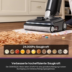 Aspirator vertical Eureka FloorShine 880, 24.000 Pa, functie de spalare, autonomie 60 min - Img 2