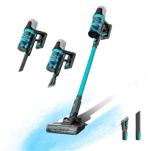 Aspirator vertical fara fir Cecotec Conga Rockstar 1500 Horizon Genesis XL, putere totala 215W, 45 minute de autonomie, perie de amestecare, 2 moduri de aspiratie, sistem Parallel Cyclone, recipient de 600 ml. - Img 1