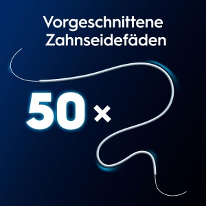 Ata de dinti Oral-B Superfloss, 50 fire pre-taiate, pentru igiena dentara, albastra - Img 4