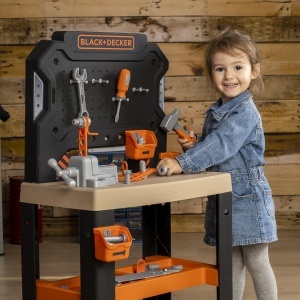 Atelier de lucru Smoby BlackDecker cu 78 accesorii si 7 unelte, din material reciclat - Img 6
