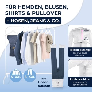 Automat de calcat camasi CLEANmaxx PRO cu accesoriu pantaloni 1800W - Img 5