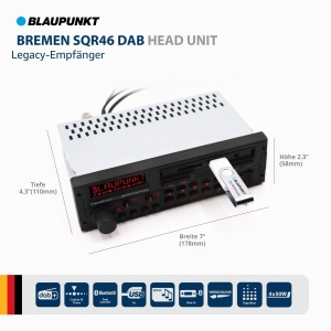 Autoradio Blaupunkt Bremen SQR 46 DAB, DAB, Bluetooth, 4x50W - Img 2