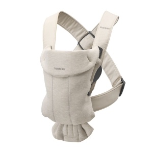 BabyBjorn Marsupiu Mini, 3D-Jersey, Bej Deschis - Img 4