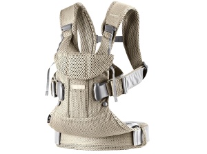 BabyBjorn Marsupiu One Air, plasa 3D, gri-bej
