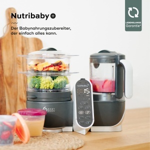 Babymoov Nutribaby Plus Industrial Grey 6-in-1 Preparare Mancare pentru Bebelusi 2200ml - Img 2