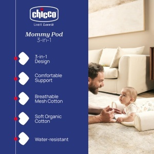 Babynestchen Chicco Mommy Pod 3in1, 81 cm x 49 cm, Bio-Baumwolle, Bej - Img 2