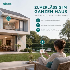 Babyphone Alecto DVM71 cu Camera, 2,4 Display, 50 m Reichweite, AlbTaupe - Img 3