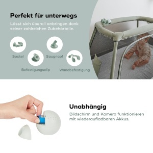 Babyphone Babymoov Yoo Go Plus HD cu Camera, Display 5 inch, Autonomie 8 ore - Img 5