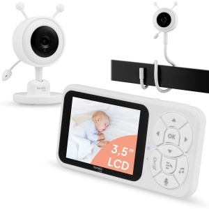 Babyphone cu camera Lionelo Babyline 3.4, display 3.5, noapte si zi - Img 1