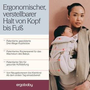 Babytrage Ergobaby Omni Classic pentru Nou-nascuti si Copii 0-48 luni, Ergonomic, 4 Pozitii - Img 3