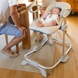 Babywippe BEABA Up Down IV, inaltime ajustabila, 3 pozitii de inclinare, culoare Argile - Img 7