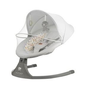 Babywippe electrica Kinderkraft LUMI 2, 2-in-1, 5 moduri de balansare, gri - Img 6