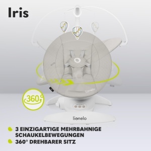 Balansoar electric LIONELO Iris 360 rotativ, pentru bebelusi pana la 9 kg - Img 3