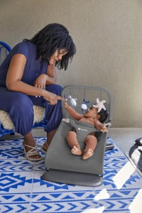 Balansoar Ergobaby Evolve cu Spielbogen, pentru bebelusi, Ocean Wonders - Charcoal - Img 2