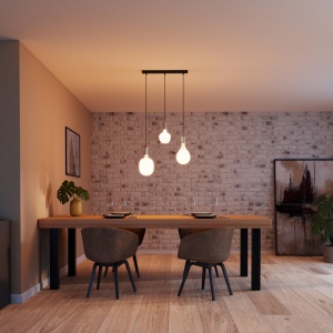 Baldachin pentru 3 Pendule Osram Vintage 1906, Negru, Max 3x15W LED - Img 6