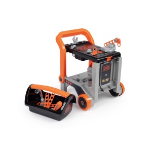 Banc de lucru pentru copii Smoby Black Decker 3-in-1 cu 18 accesorii - Img 2