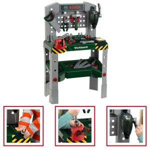 Banc de lucru pentru copii Theo Klein 8637 Bosch, 48 piese, inaltime ajustabila - Img 3