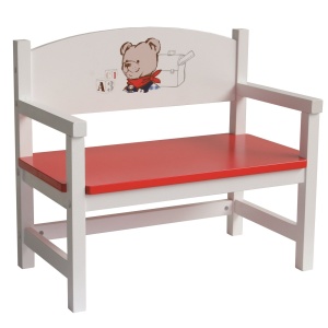 Banca de jucarie Roba Teddy College, alba, din lemn, capacitate 5 kg